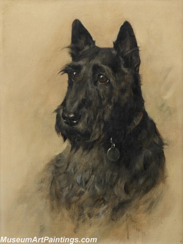 Handmade Dog Portrait Oil Paintings MA019
