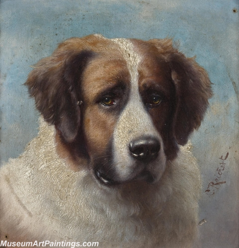 Handmade Dog Portrait Oil Paintings MA022