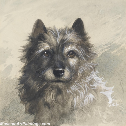 Handmade Dog Portrait Oil Paintings MA046