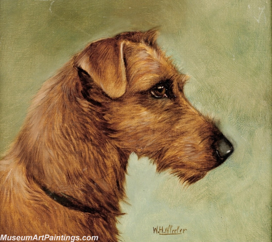 Handmade Dog Portrait Oil Paintings MA054