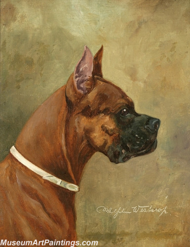 Handmade Dog Portrait Oil Paintings MA055