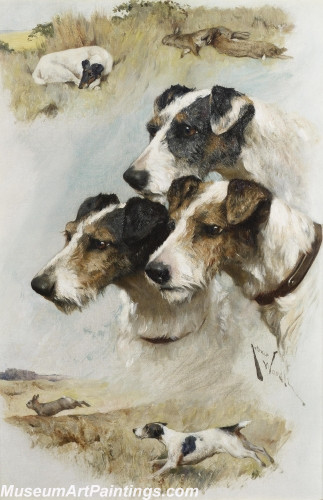 Handmade Dog Portrait Oil Paintings MA059