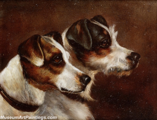 Handmade Dog Portrait Oil Paintings MA078