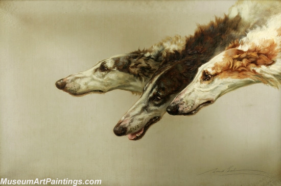 Handmade Dog Portrait Oil Paintings MA087