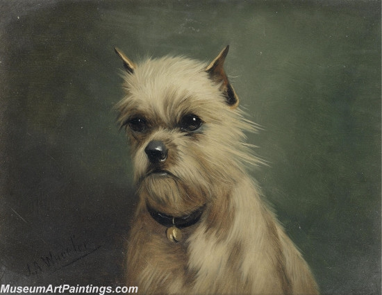 Handmade Dog Portrait Oil Paintings MA089