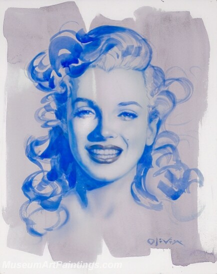 Handmade Marilyn Monroe Sexy Pin Up Girls Paintings M714