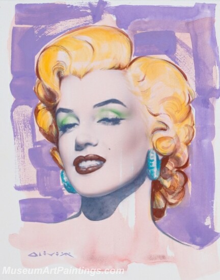Handmade Marilyn Monroe Sexy Pin Up Girls Paintings M715
