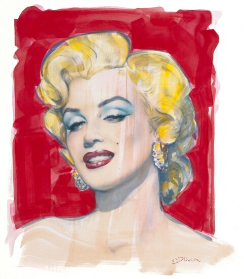 Handmade Marilyn Monroe Sexy Pin Up Girls Paintings M716