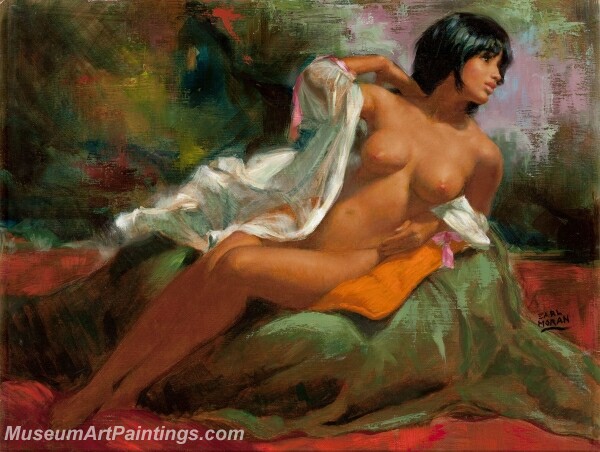 Handmade Modern Paintings of Women Sexy Pinup Girl Oil Paintings M111