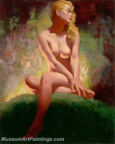 Handmade Modern Paintings of Women Sexy Pinup Girl Oil Paintings M93