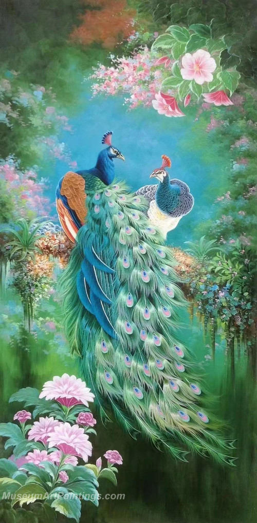 Handmade Peacock Oil Paintings HPMS7