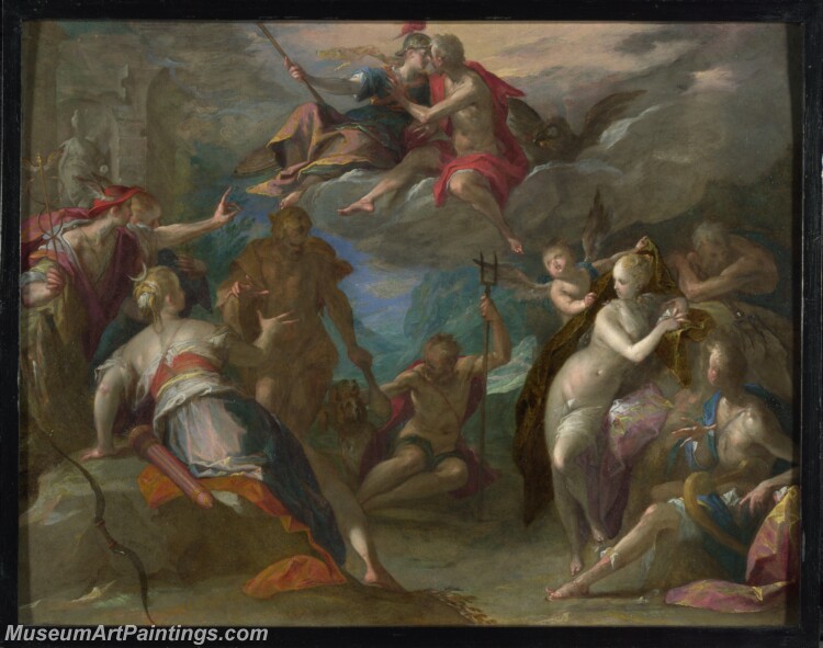 Hans von Aachen The Amazement of the Gods Painting