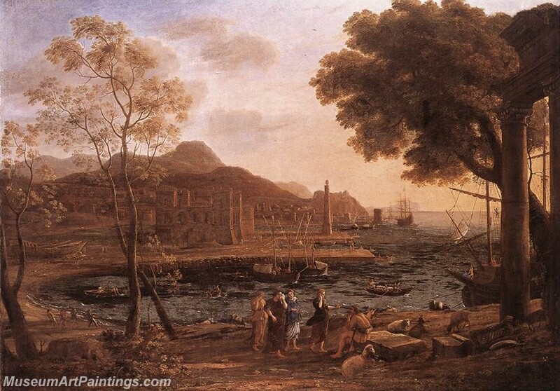 Harbour Scene with Grieving Heliades Painting