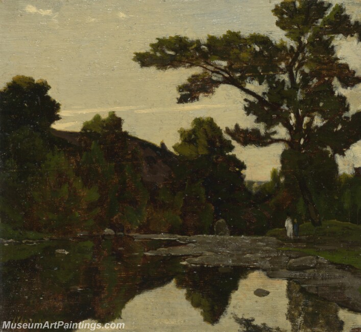 Harpignies A River Scene Painting