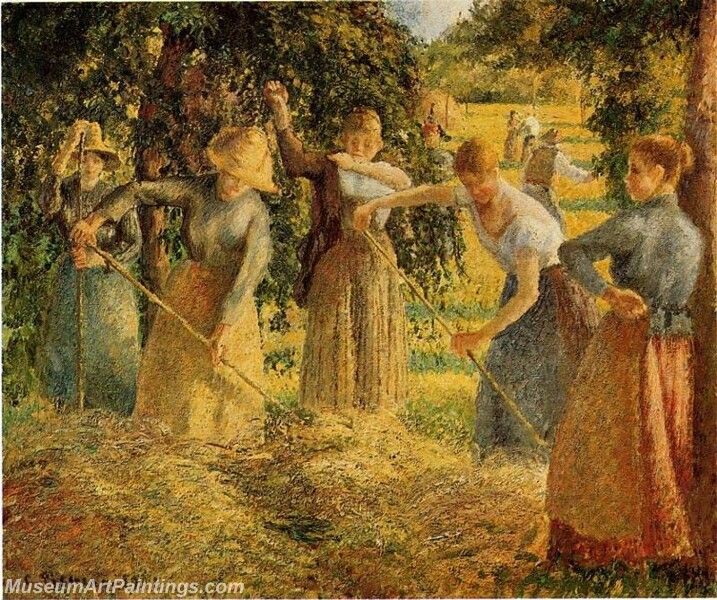 Harvest at Eragny Painting