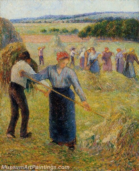 Haymaking at Eragny Painting