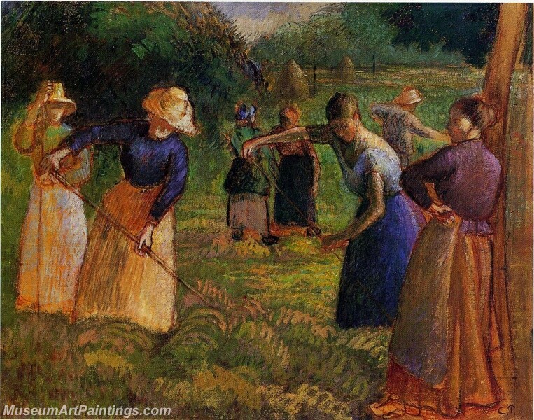 Haymaking in Eragny Painting