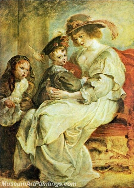 Helene Fourment with her Children Painting