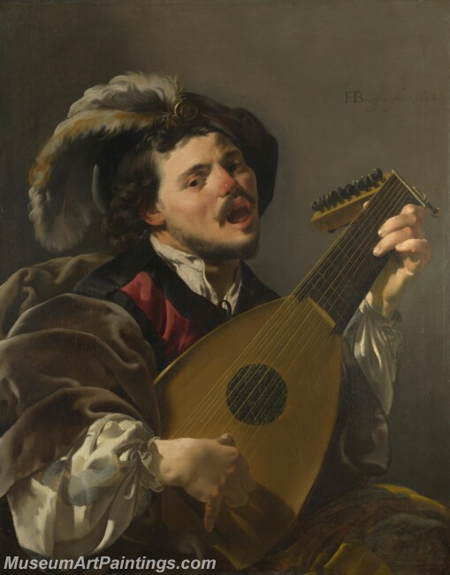 Hendrick ter Brugghen A Man playing a Lute Painting