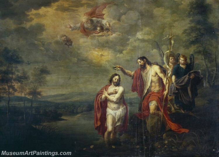 Herp Willem van II Bautismo de Cristo Painting