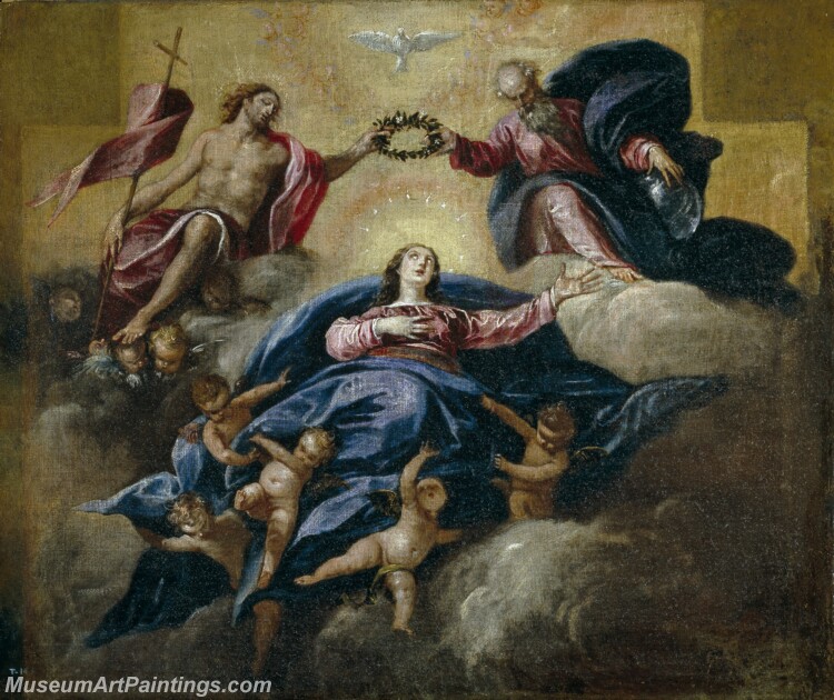 Herrera Barnuevo Sebastian de La Coronacion de la Virgen Painting