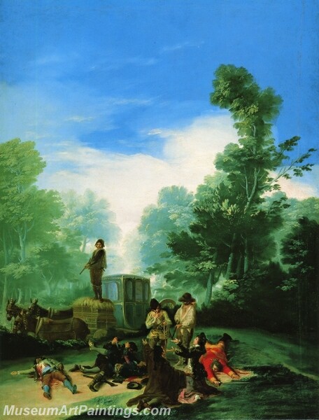 Highwaymen Attacking a Coach Painting