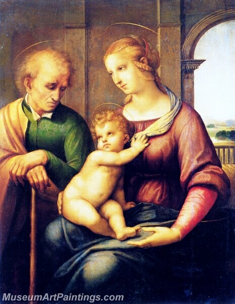 Holy Family with St Joseph Painting