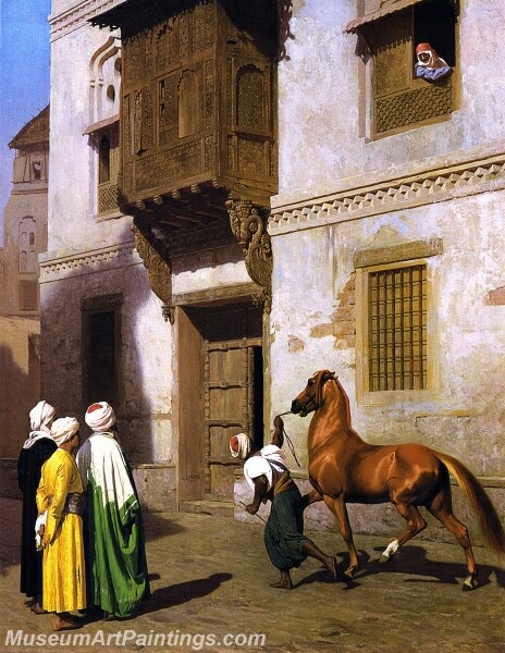 Horse Merchant in Cairo Painting