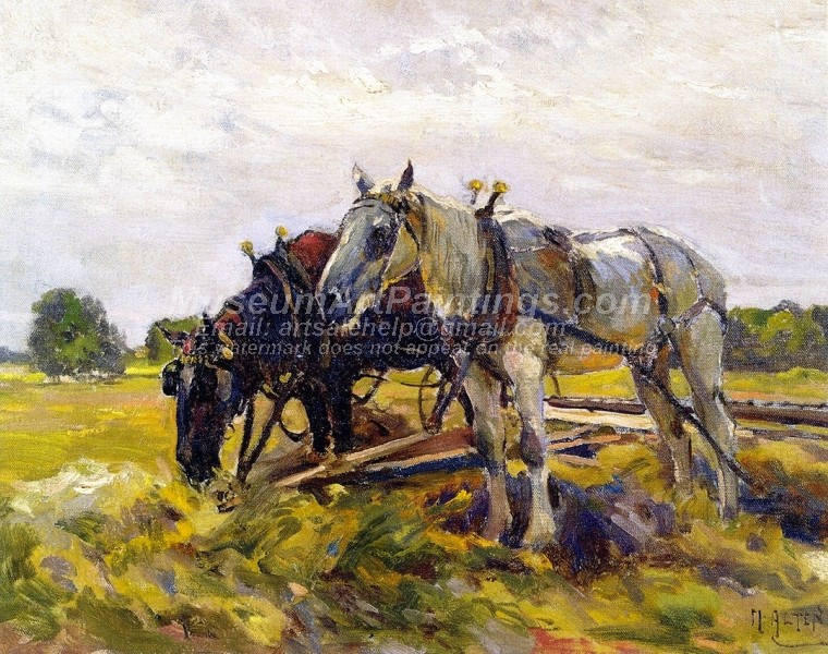 Horse Oil Paintings Draft Horses
