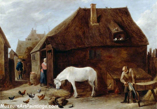 Horse Painting The Chaff Cutter
