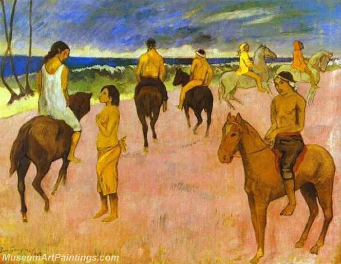 Horsemen on the Beach Painting