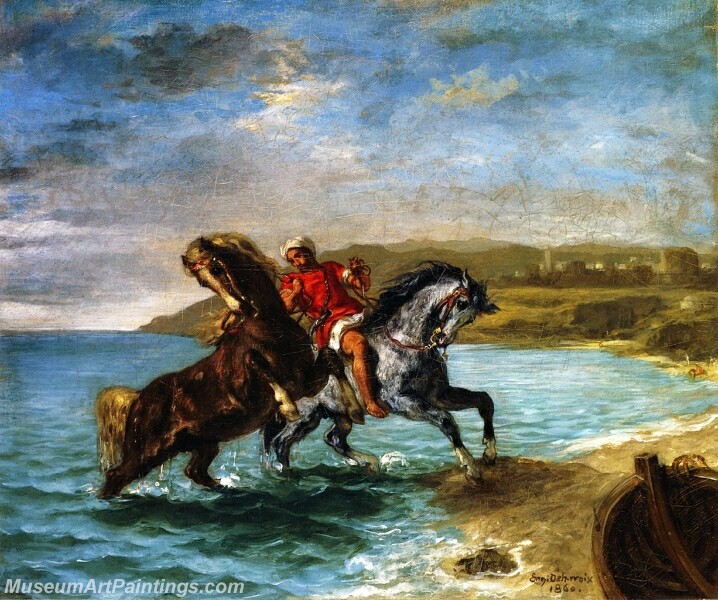 Horses Coming Out of the Sea Painting