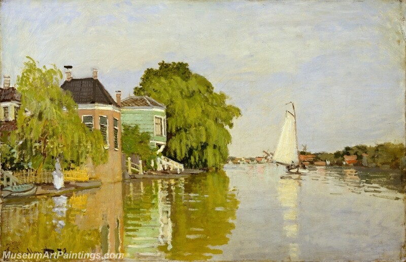 Houses on the Achterzaan Painting