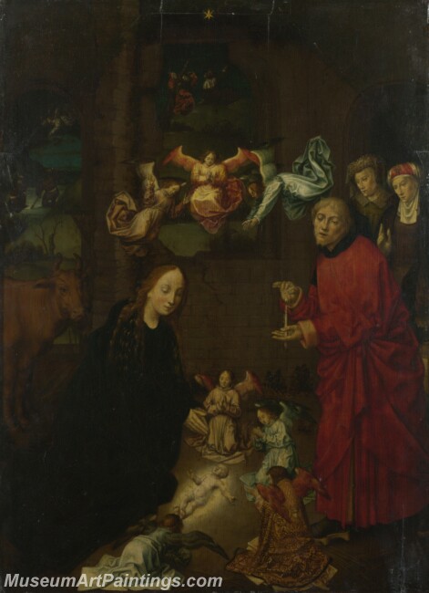 Hugo van der Goes The Nativity at Night Painting