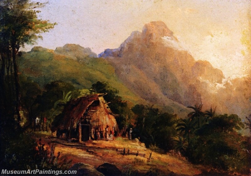 Hut in a Mountainous Landscape Galipan Painting