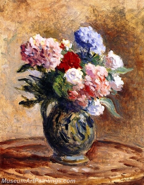 Hydrangeas and Roses in a Vase Painting