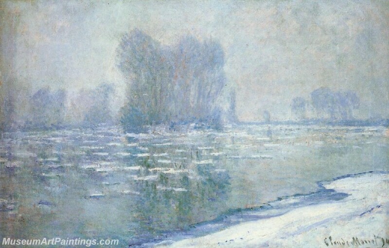 Ice Floes Misty Morning Painting