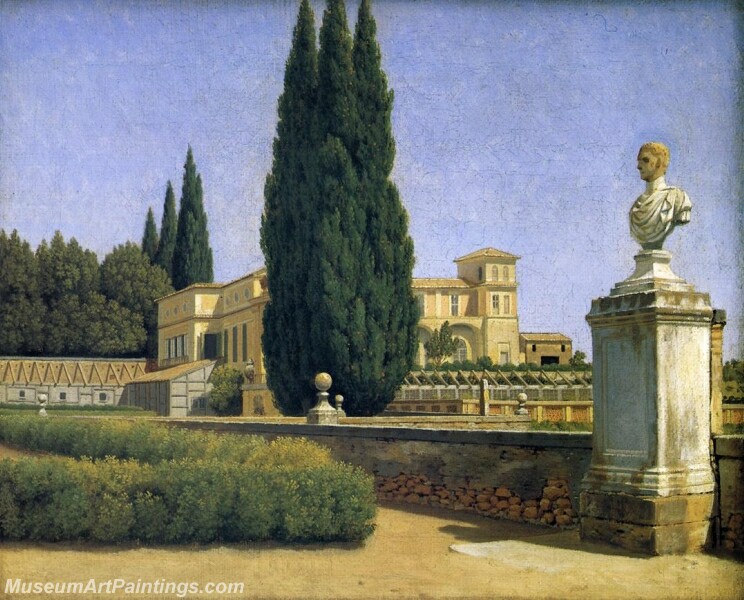 In the Gardens of the Villa Albani Painting