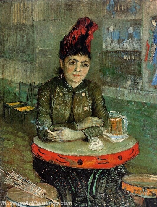 In the cafe Agostina Segatori in Le tambourin 1887 Painting