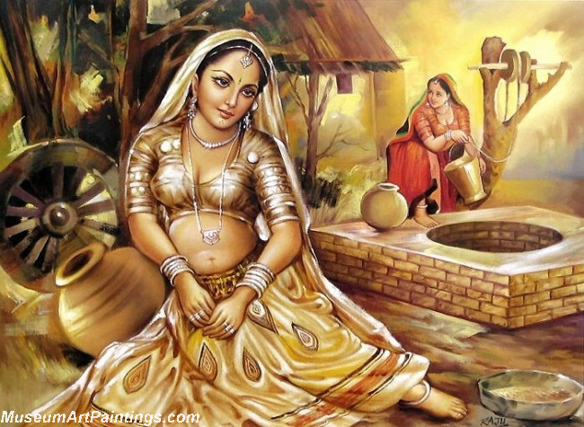 Indian Girl Paintings 005