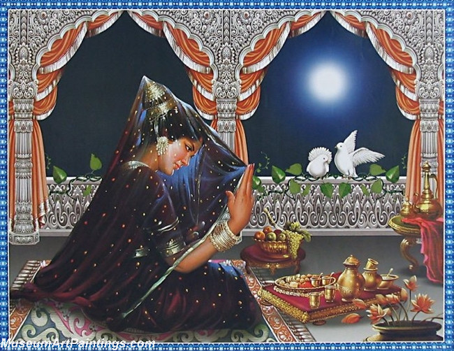 Indian Girl Paintings 015