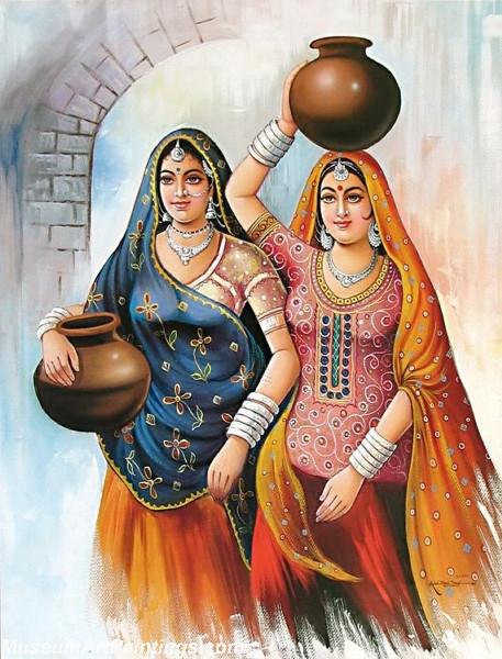 Indian Girl Paintings 020
