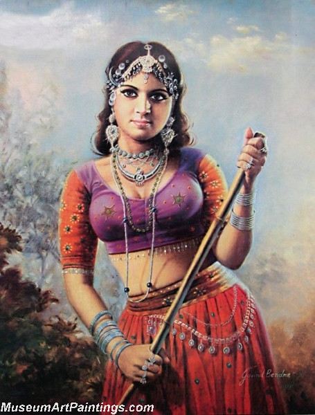 Indian Girl Paintings 021