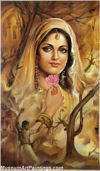 Indian Girl Paintings 022