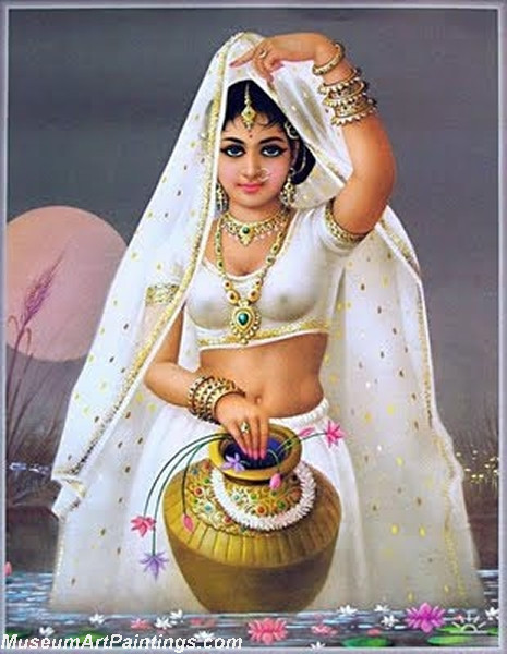 Indian Girl Paintings 023