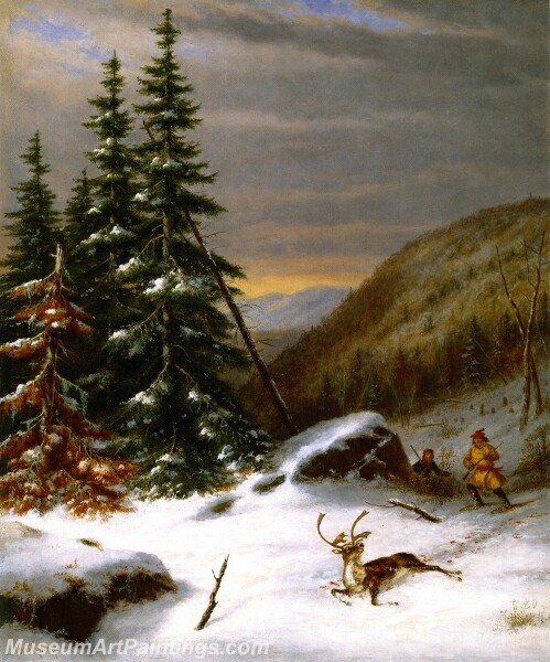 Indians Hunting a Caribou Painting