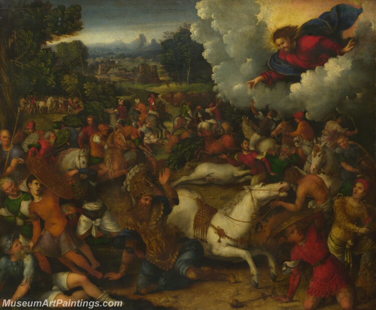 Italian Ferrarese The Conversion of Saint Paul Painting