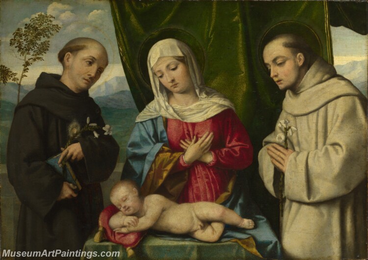 Italian North The Madonna and Child with Saints Painting