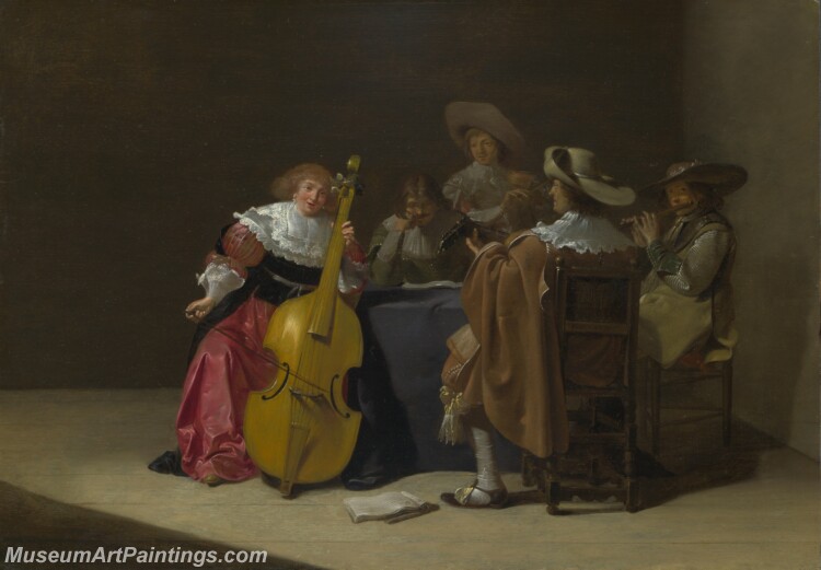 Jan Olis A Musical Party Painting