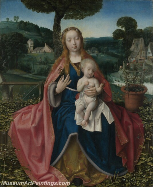 Jan Provoost The Virgin and Child in a Landscape Painting